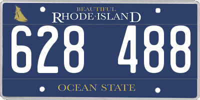 RI license plate 628488