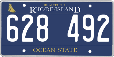 RI license plate 628492