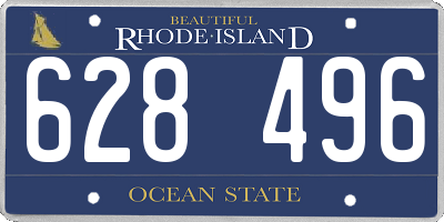 RI license plate 628496