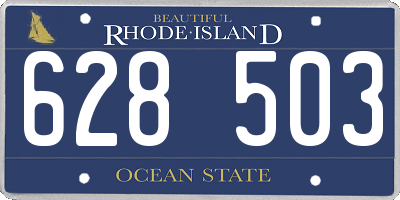 RI license plate 628503