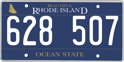 RI license plate 628507