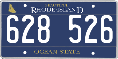 RI license plate 628526