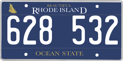 RI license plate 628532
