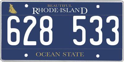 RI license plate 628533