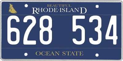 RI license plate 628534