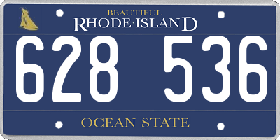RI license plate 628536