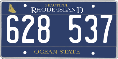 RI license plate 628537