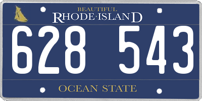 RI license plate 628543