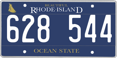 RI license plate 628544