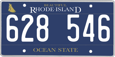 RI license plate 628546