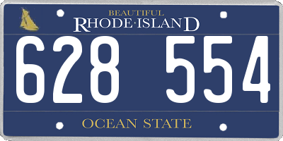 RI license plate 628554