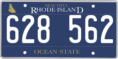 RI license plate 628562