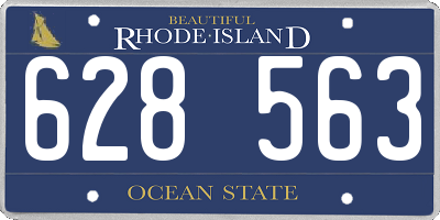 RI license plate 628563