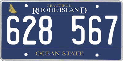 RI license plate 628567