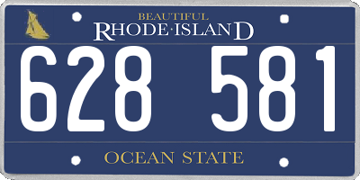 RI license plate 628581