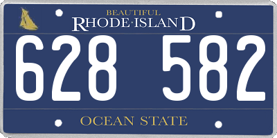 RI license plate 628582