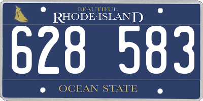 RI license plate 628583