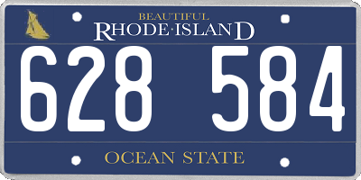 RI license plate 628584