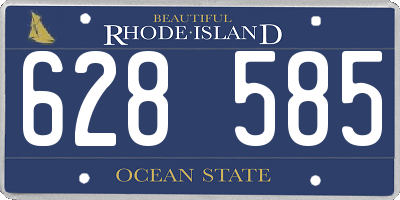 RI license plate 628585