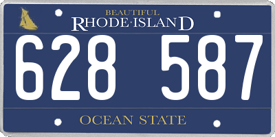 RI license plate 628587
