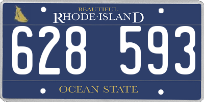 RI license plate 628593