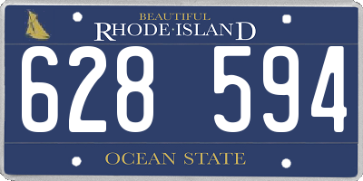 RI license plate 628594