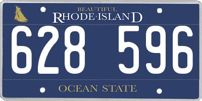 RI license plate 628596