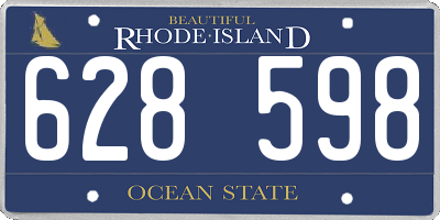RI license plate 628598