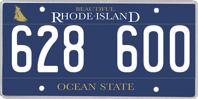 RI license plate 628600