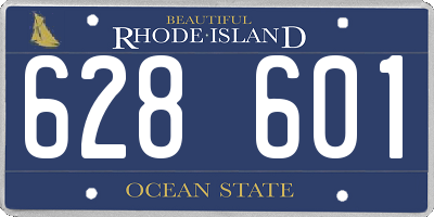 RI license plate 628601