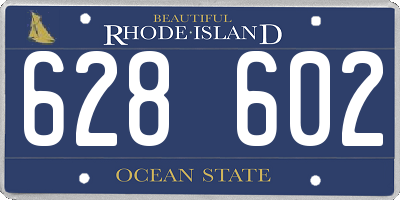 RI license plate 628602