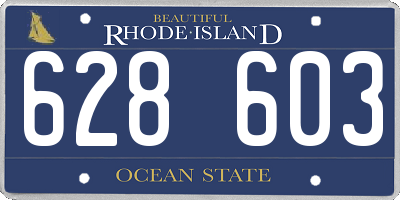 RI license plate 628603