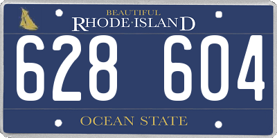 RI license plate 628604