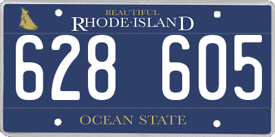 RI license plate 628605