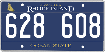 RI license plate 628608
