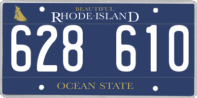 RI license plate 628610