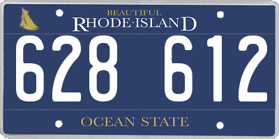 RI license plate 628612