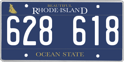 RI license plate 628618
