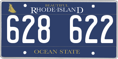 RI license plate 628622