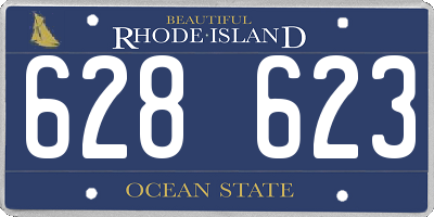RI license plate 628623