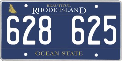RI license plate 628625