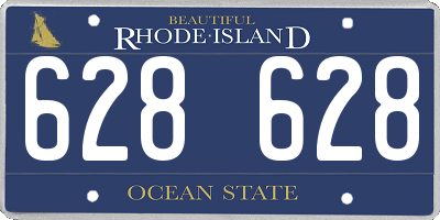 RI license plate 628628