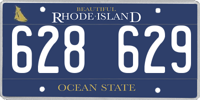 RI license plate 628629