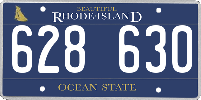 RI license plate 628630