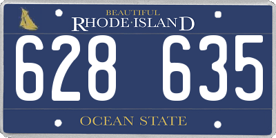RI license plate 628635