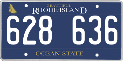 RI license plate 628636