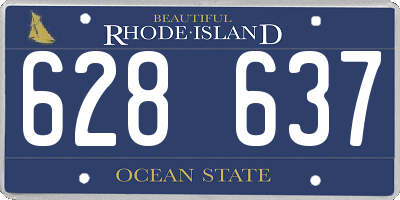 RI license plate 628637