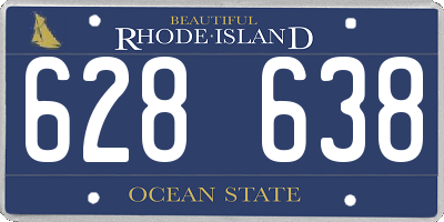 RI license plate 628638