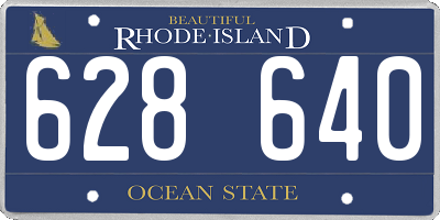 RI license plate 628640
