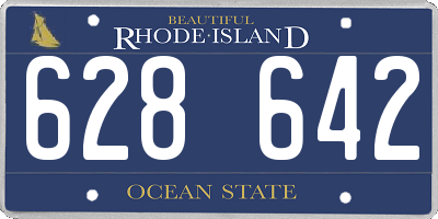 RI license plate 628642